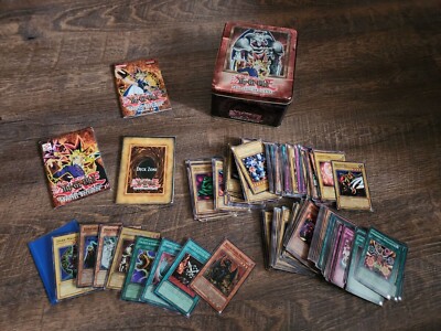 2002 Yu-Gi-Oh individual cards, tin, rule books, deck zone-image