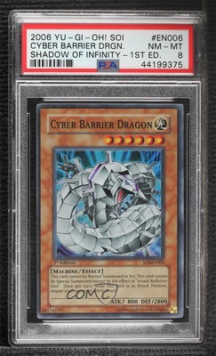 2006 Yu-Gi-Oh! - Shadow of Infinity 1st Edition Cyber Barrier Dragon PSA 8 z3i-image
