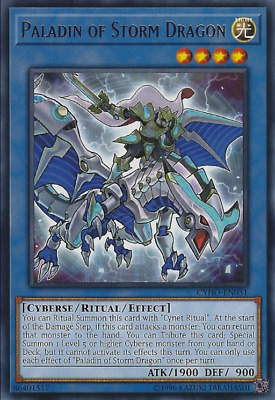  1x Paladin of Storm Dragon - CYHO-EN031 - Rare - Unlimited Edition - Cybernetic-image