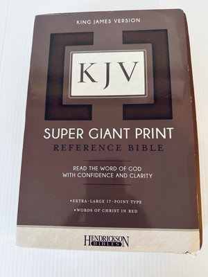 JV Super Giant Print Reference Bible Faux Leather Hendrickson Bibles 2018 NEW-image