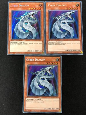 YUGIOH CYBER DRAGON SGX1-ENG01 1ST X3 SECRET RARE! SPEED DUEL!-image