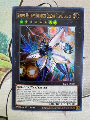 Number 38: Hope Harbinger Dragon Titanic Galaxy Holo Yugioh TCG YG576-image