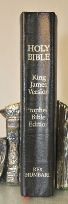 Rex Humbard Holy Bible Prophecy Edition King James Version Genuine Leather Black-image