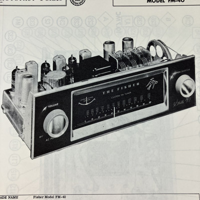 1957 Fisher Tuner FM-40 Service Wire Schematic Repair Manual Sam’s Photofact Vtg-image