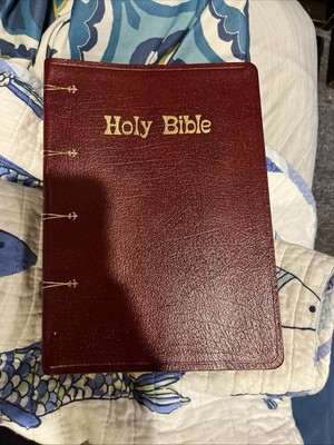 Holy Bible~ New American Bible~ Giant Print-Catholic. Nelson 91 Bond Leather NEW-image