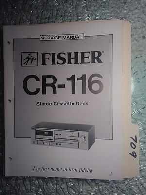 Fisher cr-116 service manual original repair book stereo tape cassette player-image