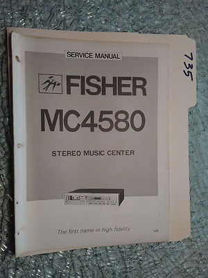 Fisher MC-4580 service manual original repair book stereo receiver tape deck-image