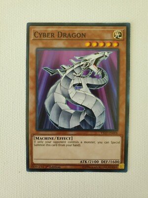 KONAMI Yu-Gi-Oh! Cyber Dragon, 1st Edition, ATK/2100 DEF/1600 RARE CARD-image