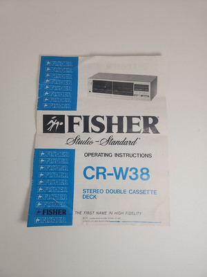 Fisher CR-W38 Stereo Double Cassette Deck Operating Instructions Manual Vintage-image