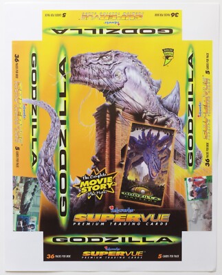 Godzilla Inkworks Supervue Premium Trading Cards 1998 BOX ART PUBLISHER PROOF-image