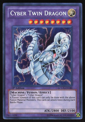 Cyber Twin Dragon - LCGX-EN180 - Secret Rare - 1st Edition Yugioh US Print-image