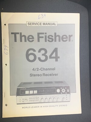 Fisher 634 Service Manual 4/2 Channel Stereo Receiver Original-image