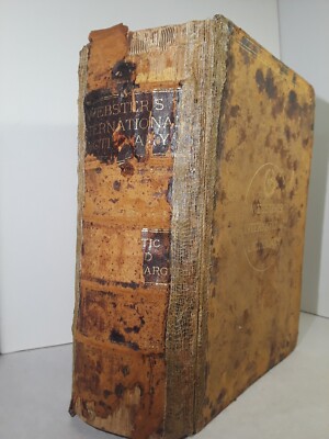 Webster's International DictionaryFor the English Language1890 Large Antique 12