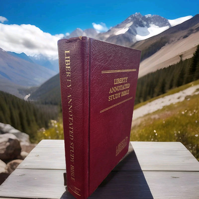 Vintage Liberty Annotated Study Bible Leather HC 15,000 Club Ed. Gilded RARE 🙏 -image