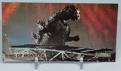 Godzilla King of Monster Amada Wide Collection Trading Card No.1 Holo 1996-image