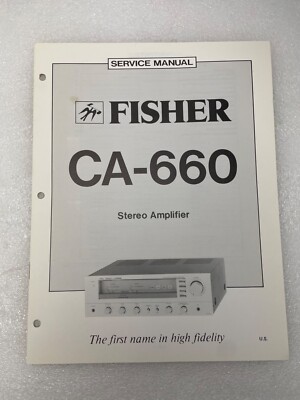 Vintage Original Fisher CA-660 Stereo Amplifier Service Manual Repair-image