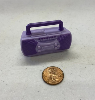 New! FISHER PRICE Loving Family Dollhouse PURPLE RADIO BOOM BOX Stereo System -image