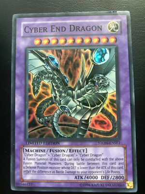 Yugioh Cyber End Dragon STON-ENSE1 Super Rare Limited Edition Damaged-image