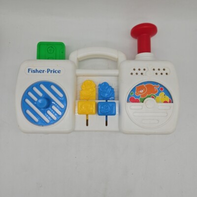Vintage 1991 Fisher-Price Baby's Boom Box Model 1161 Retro Tape Player Radio-image