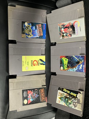 NES Game Lot, Rescue, Low G Man, Blaster Master, Metal Gear, Godzilla, Contra-image
