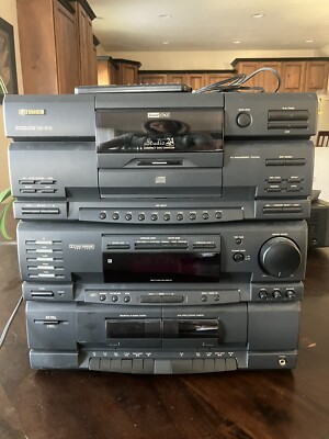 Vintage Fisher TAD-9715  Boombox Stereo AM/FM Radio Dual Cassette Player-image