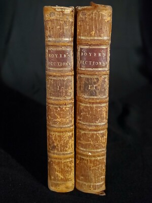 THE ROYAL DICTIONARY French-English & English-French by Abel Boyer 1777  14th Ed-image