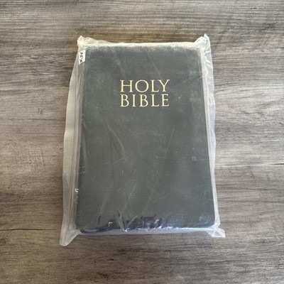 VTG NOS Holy Bible King James Reference KJV GENUINE Leather Zondervan Red Letter-image
