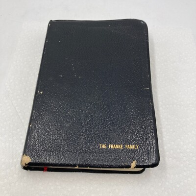 1959 Black Leather Holy Bible Revised Standard Version reference edition Indexed-image