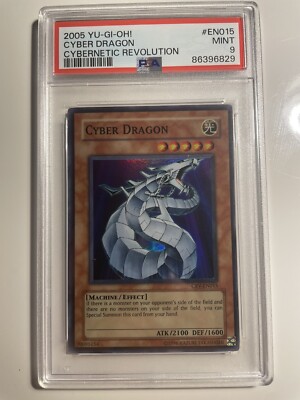 Cyber Dragon 2005 Yu-gi-oh CRV-EN015 Super Rare Cybernetic Revolution PSA 9 MINT-image