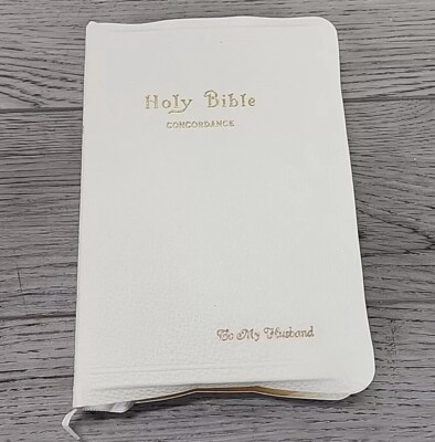 VTG Holy Bible White King James Version Concordance Zondervan - Red Letter-image