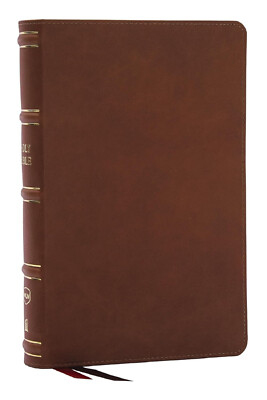 NKJV, Single-Column Reference Bible,  Genuine Leather BRAND NEW in Shrink Wrap!!-image