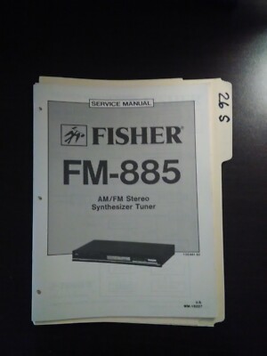 FM-885 Fisher service manual original repair book stereo synthesizer tuner -image