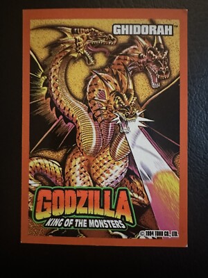 Trendmasters Godzilla King Ghidorah Trading Card #4 1994 Vintage Rare-image