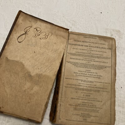 1818 John Walker A CRITICAL PRONOUNCING DICTIONARY-image