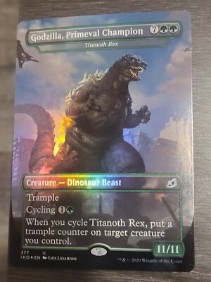 MTG Godzilla, Primeval Champion Titanoth Rex Ikoria: Lair of Behemoths Foil 377-image