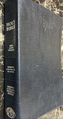 Holy Bible Kenneth Copeland Reference Edition KJV Red Letter Leather 1991 Blue-image