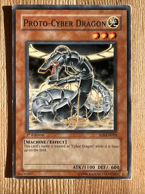 Yu-Gi-Oh! TCG Proto-Cyber Dragon Shadow of Infinity SOI-EN010 1st Edition MP-image