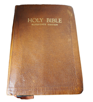 HOLY BIBLE KJV Giant Print Edition Red Letter Nelson Leather 1973-image