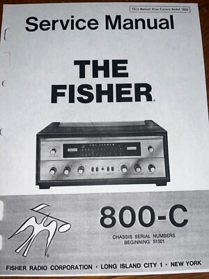 Fisher 800-C Service Manual AM-FM Receiver Stereo System Photocopy 51501-image