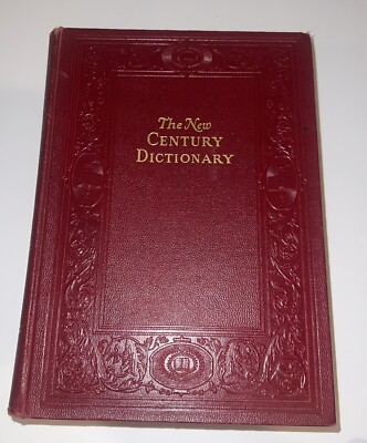 Vintage Red Book Volume One 1952 The New Century Dictionary leather Embossed-image