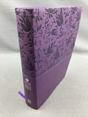 HCSB Super Giant Print Reference Bible, Purple LeatherTouch Holman-image
