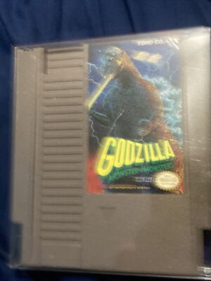 Godzilla Monster Of Monsters NES Video Game with Protector Toho Nintendo-image