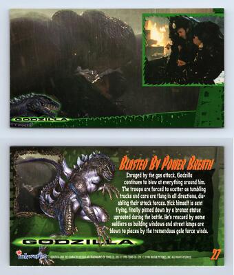 Blasted By Power Breath #27 Godzilla 1998 Inkworks Supervue Trading Card-image