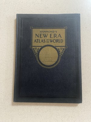 Hammond's New Era Atlas of The World, 1945, Vintage Colored Maps, Collectible-image