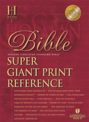 HCSB Super Giant Print Reference Bible, Black Imitation Leather-image