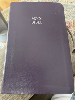 HOLY BIBLE Giant Print KJV Reference Concordance Nelson Red Letter  1976 EX-image