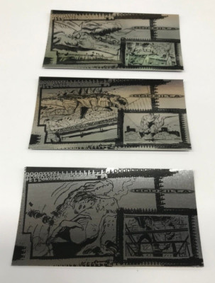 Inkworks Godzilla Widevision Movie Trading Card Silverzilla Chase Card Full Set-image