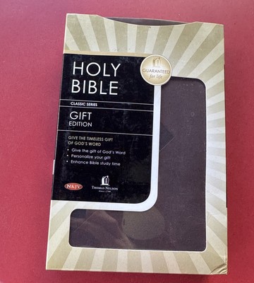 Holy Bible 1982 Gift Edition Edition KJV Thomas Nelson Burgan Leather-image