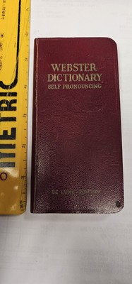 Vintage Little Giant Webster Dictionary Self Pronouncing Pocket Size.-image