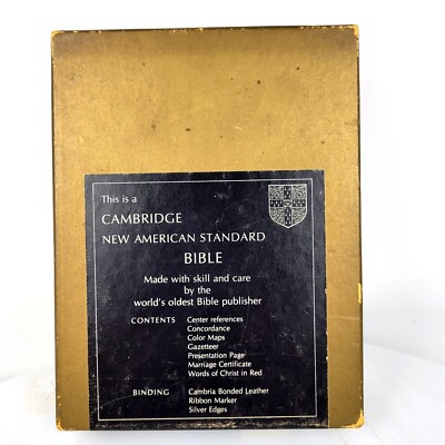 CAMBRIDGE NASB COMPACT BIBLE REFERENCE EDITION W761XRL WHITE Cambria Leather-image